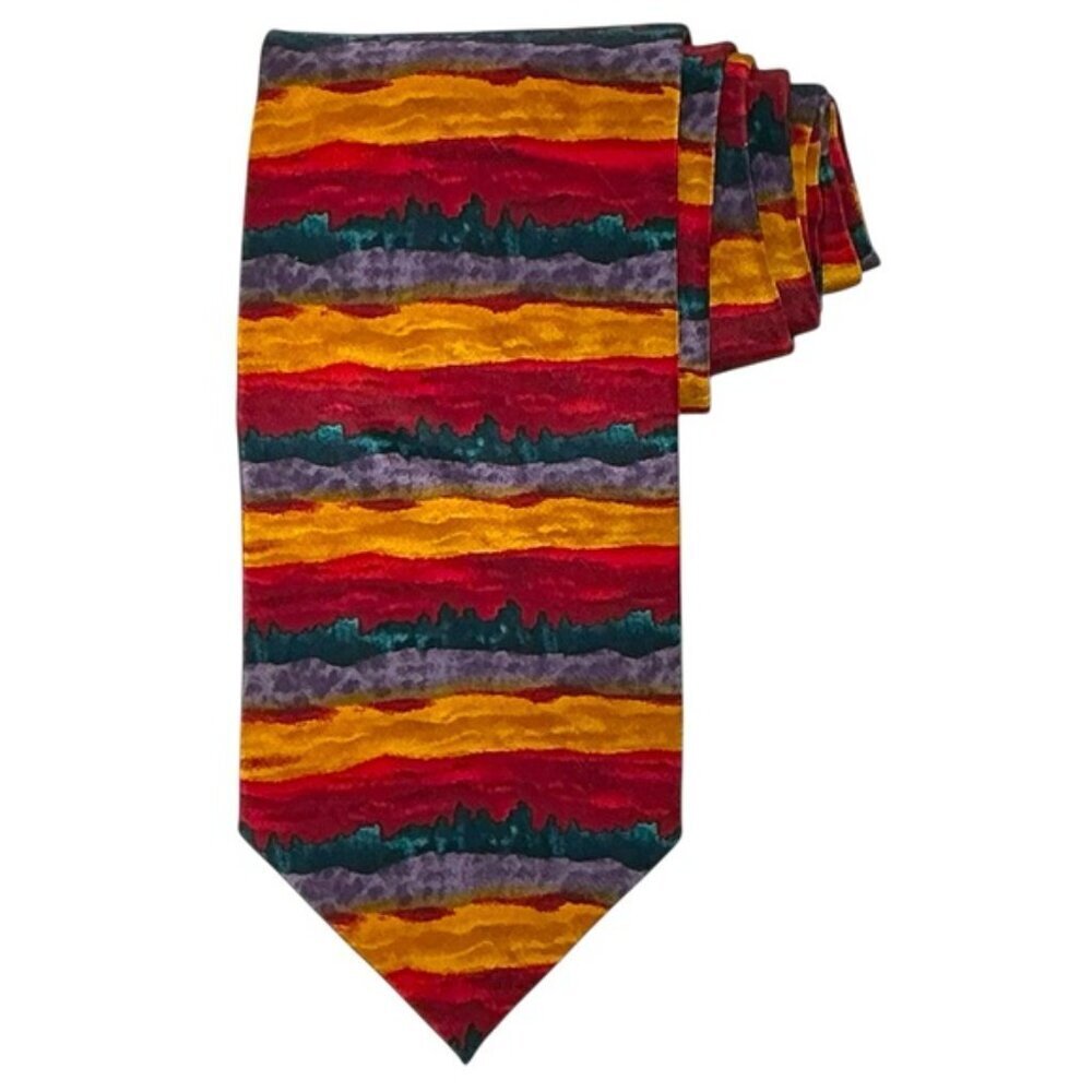 Jerry Garcia Silk Tie Grateful Dead Landscape Series Dawn at Ritz Vintage 1990 - Picture 2 of 11